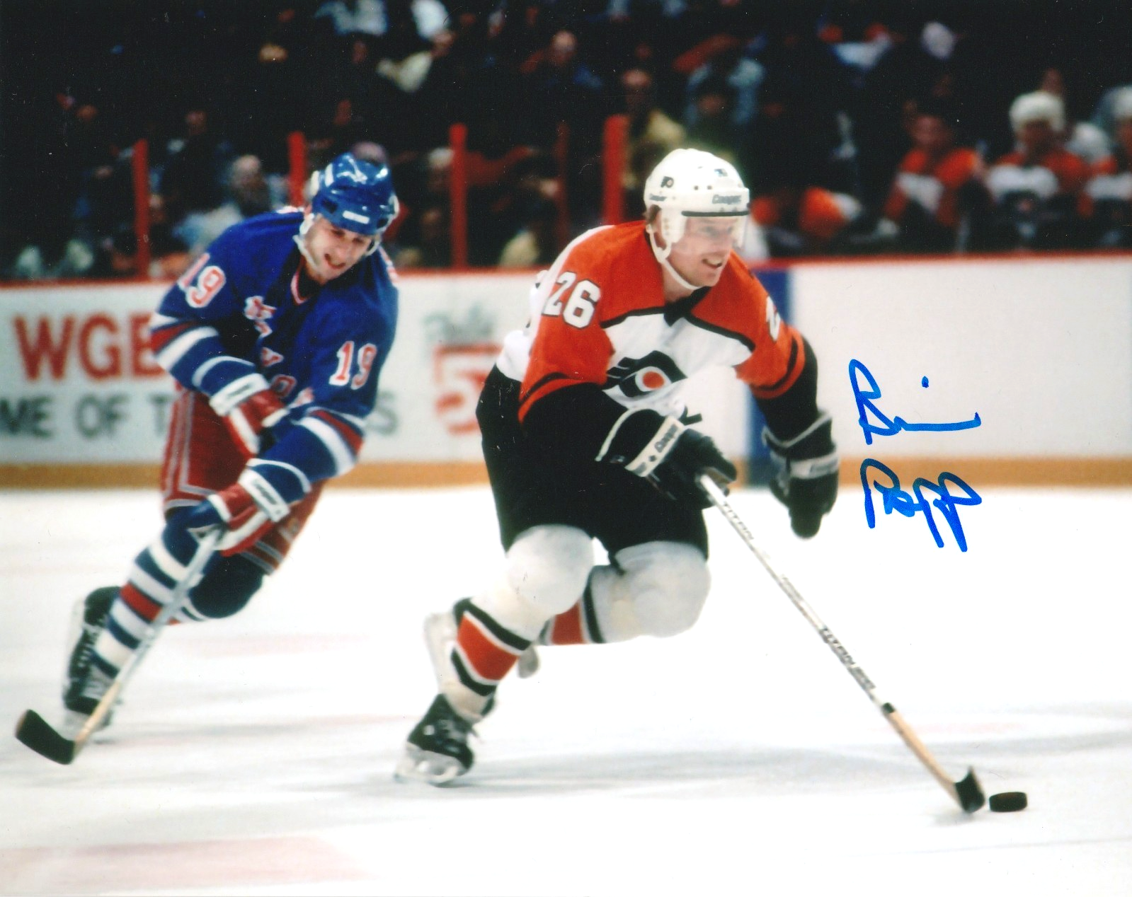 Brian Propp Signed Philadelphia Flyers 8x10 Photo LSCM Authenticated #1-Powers Sports Memorabilia