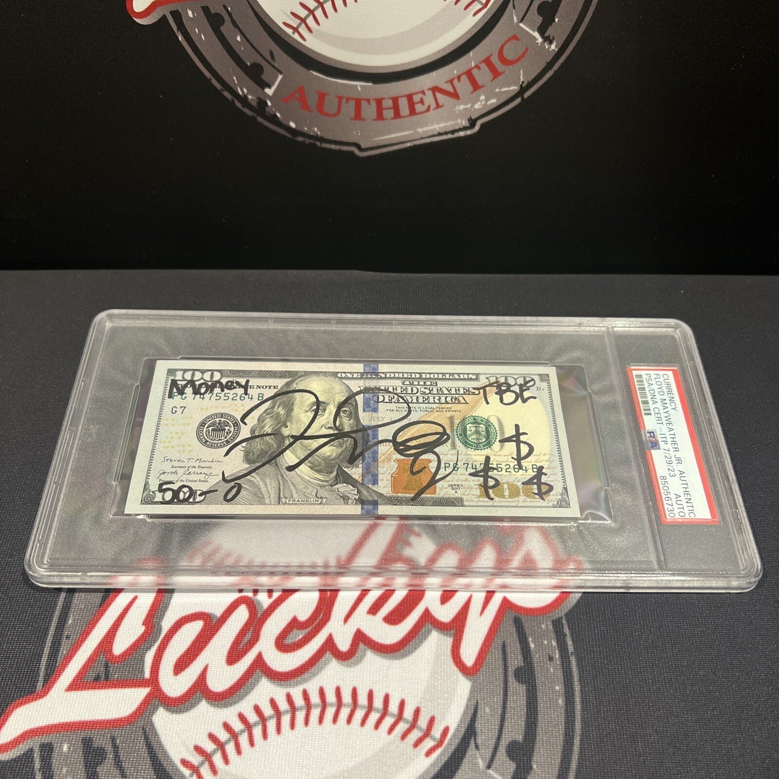 Floyd Mayweather Jr. Signed $100 Bill US Currency x4 Inscription PSA Auth Auto P-Powers Sports Memorabilia