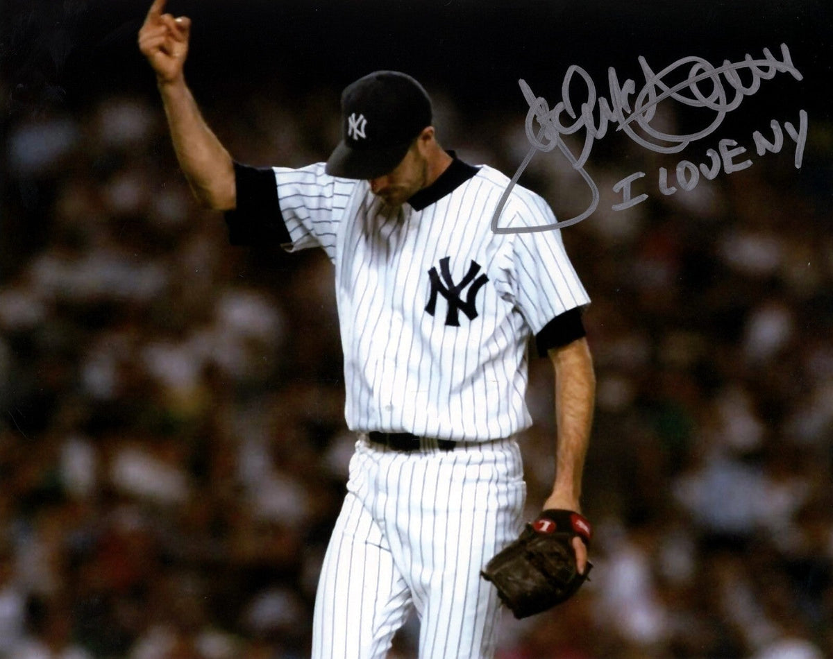Jack McDowell Signed New York Yankees 8x10 Photo w/ I Love NY Insc. LSCM COA-Powers Sports Memorabilia
