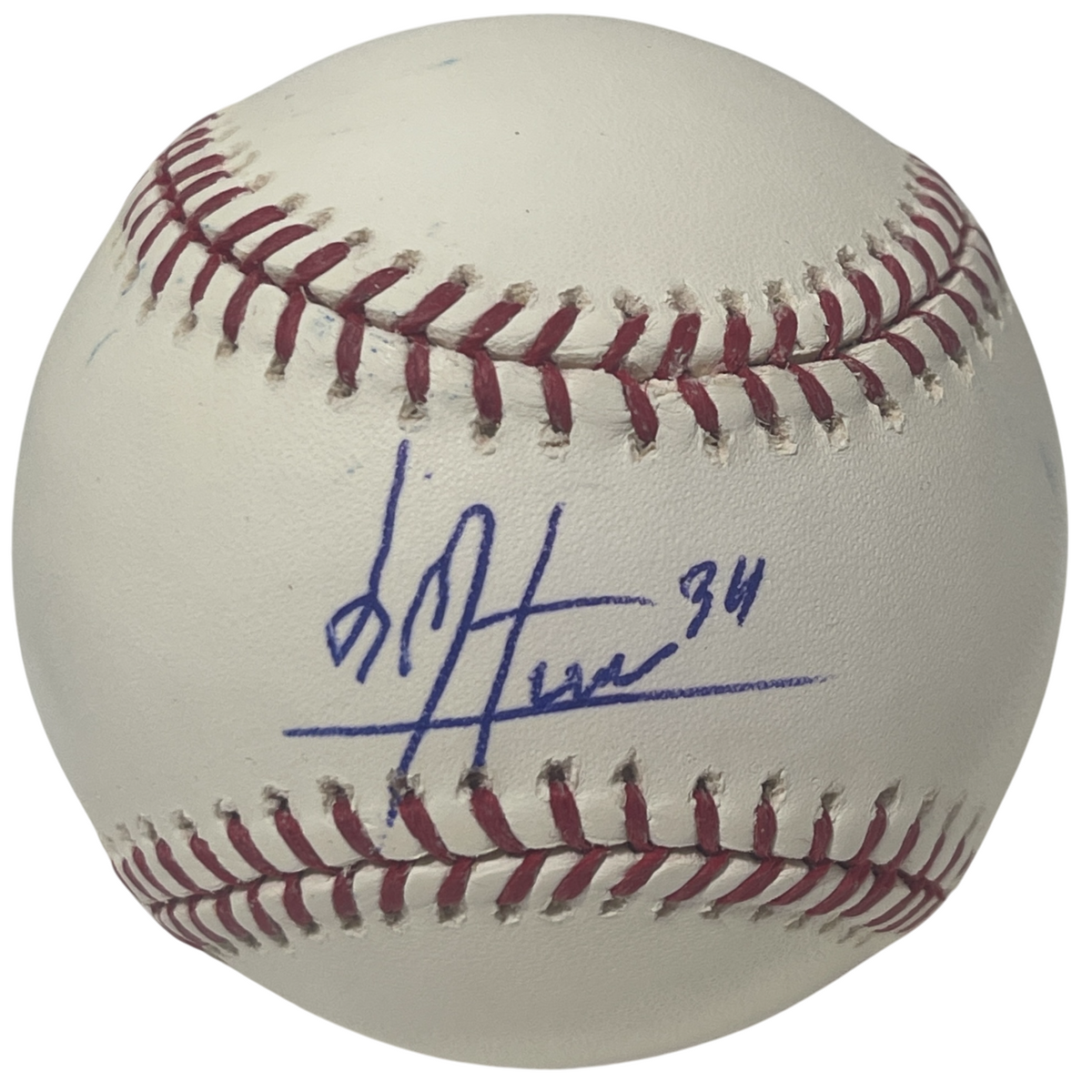 Luis Mateo Signed ROMLB Baseball New York Mets LSCM Authenticated-Powers Sports Memorabilia