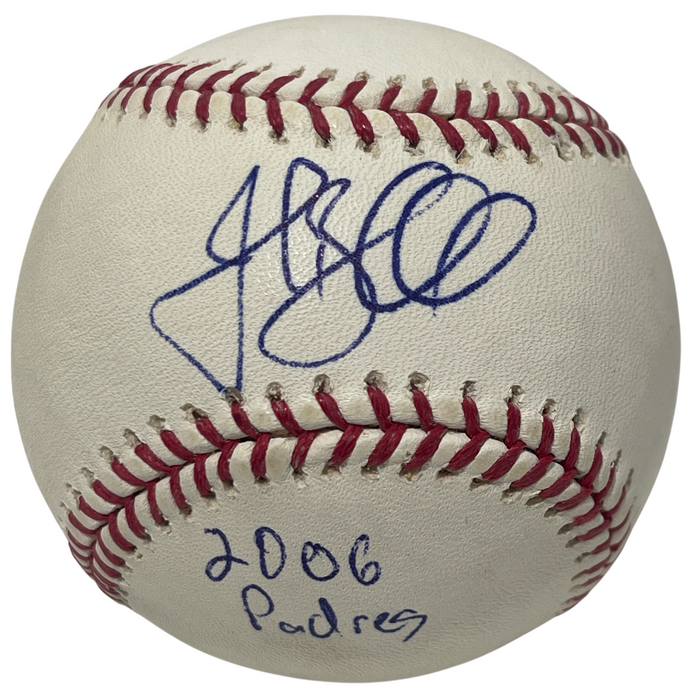 Josh Barfield Signed ROMLB Baseball w/ Ins San Diego Padres LSCM Authenticated-Powers Sports Memorabilia
