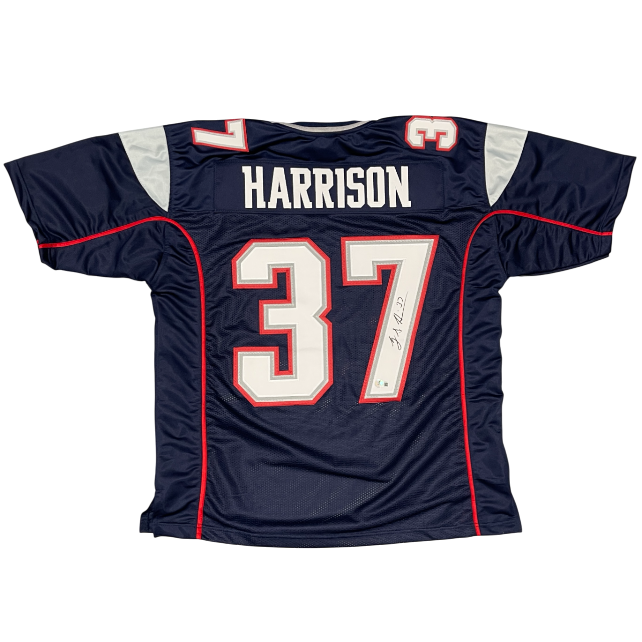Rodney Harrison Signed Custom Jersey Beckett Witness Authenticated-Powers Sports Memorabilia