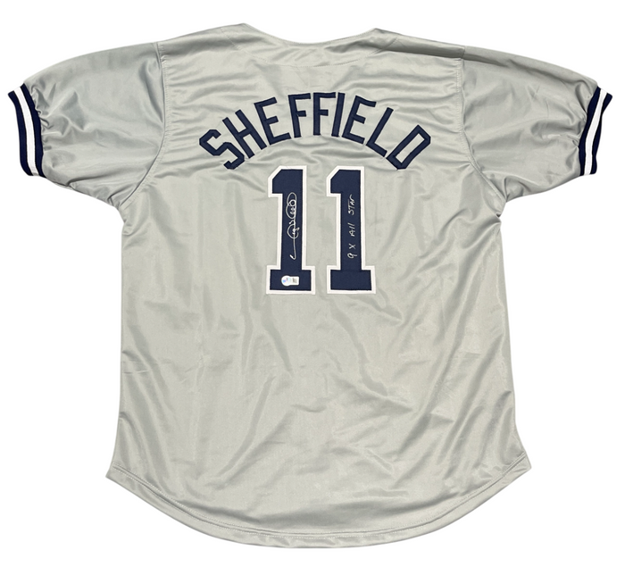 Gary Sheffield Signed Yankees Custom Jersey w/ 9x All Star Beckett Wit BAS COA-Powers Sports Memorabilia