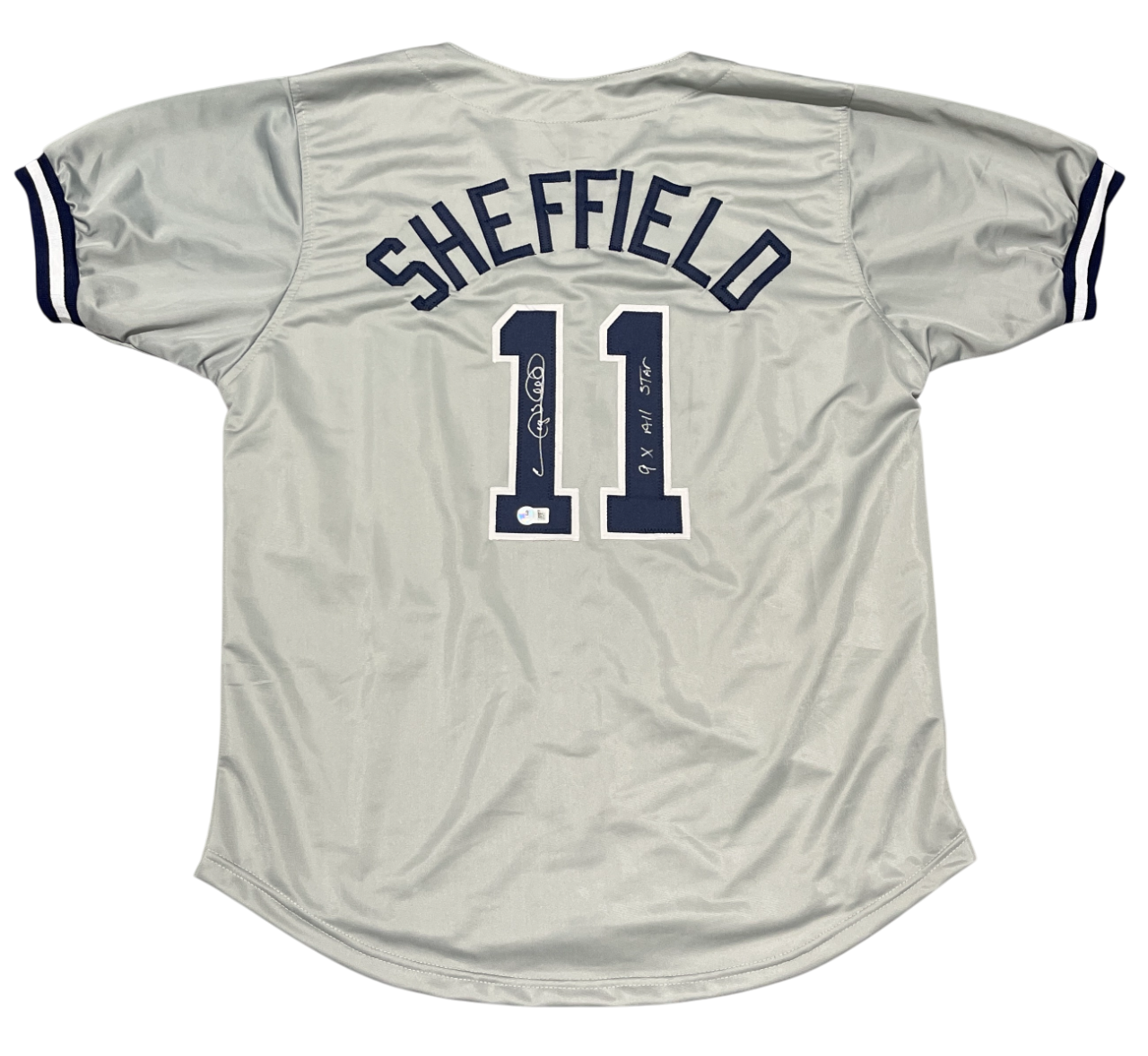 Gary Sheffield Signed Custom Jersey w/ 9x All Star Beckett Witness Authenticated-Powers Sports Memorabilia