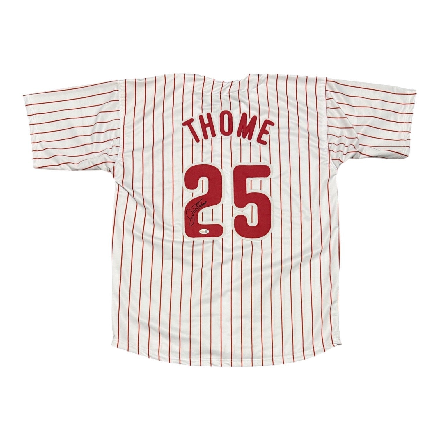 Jim Thome Signed Custom Jersey JSA Witness Authenticated - White Jersey-Powers Sports Memorabilia