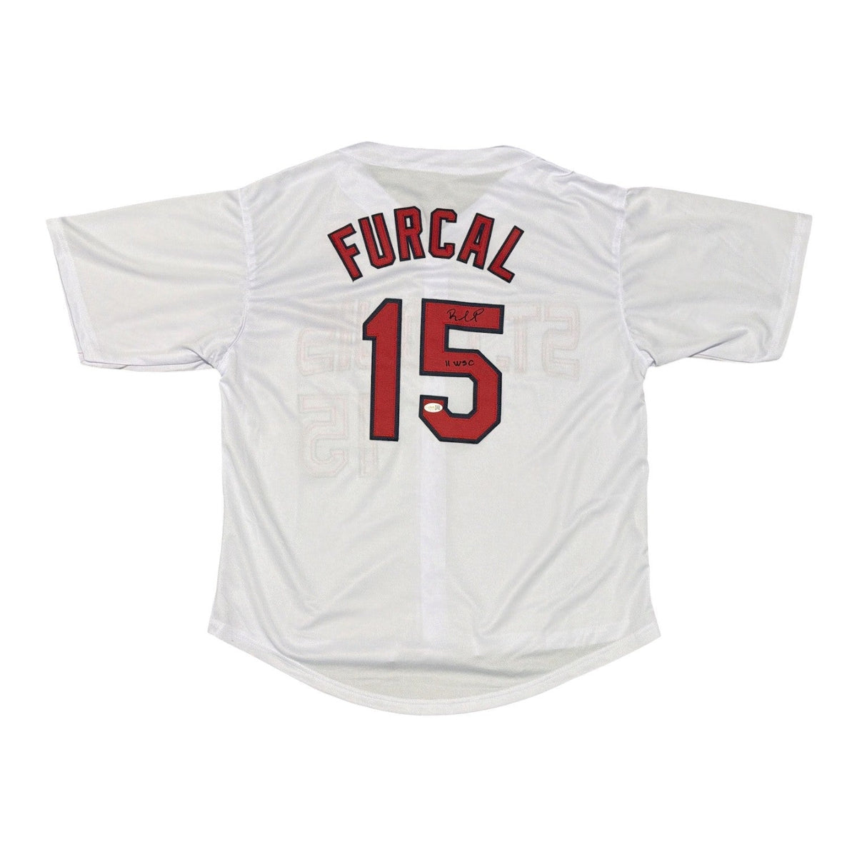 Rafael Furcal Signed St. Louis Cardinals Custom Jersey w/ 11 WSC JSA Witness COA-Powers Sports Memorabilia
