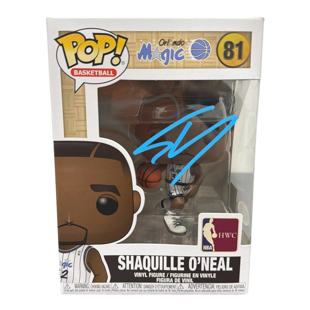 Shaquille O'Neal Signed Orlando Magic NBA HWC Funko Pop #81 JSA Witness Authenticated Shaq-Powers Sports Memorabilia