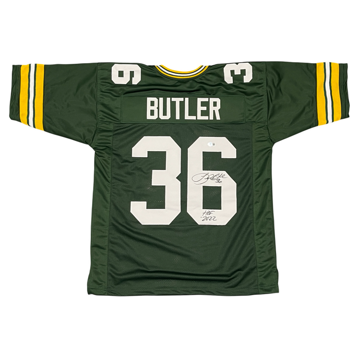 LeRoy Butler Signed Custom Jersey w/ HOF 2022 Beckett Witness Authenticated-Powers Sports Memorabilia