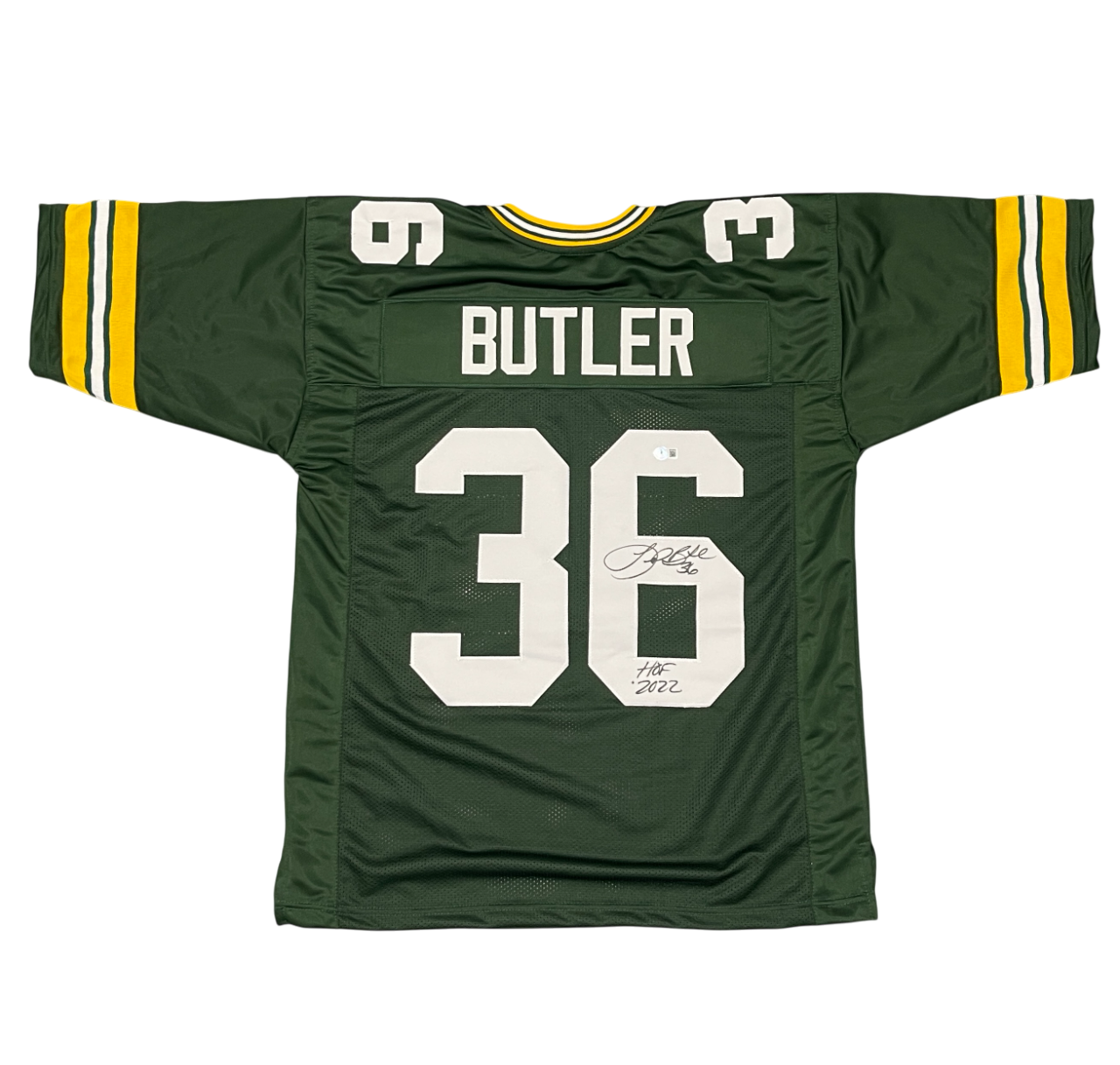 LeRoy Butler Signed Custom Jersey w/ HOF 2022 Beckett Witness Authenticated-Powers Sports Memorabilia