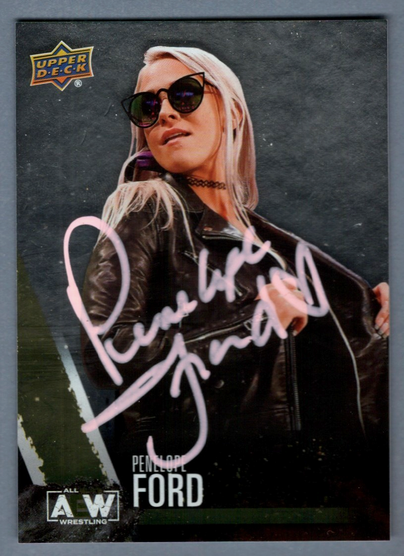 Penelope Ford Signed 2021 Upper Deck AEW First Edition #6 Silver Auto LSCM COA-Powers Sports Memorabilia