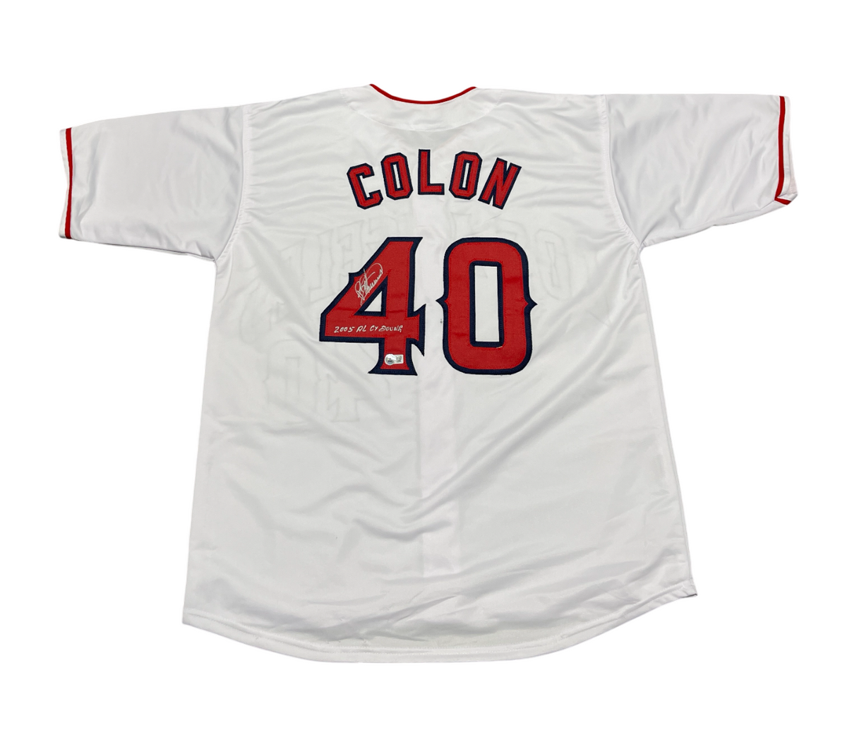 Bartolo Colon Signed Angels Custom Jersey 2005 AL CY Young Beckett Wit BAS COA-Powers Sports Memorabilia