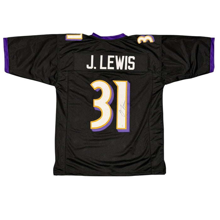 Jamal Lewis Signed Custom Jersey JSA Witness Authenticated - Black Jersey-Powers Sports Memorabilia