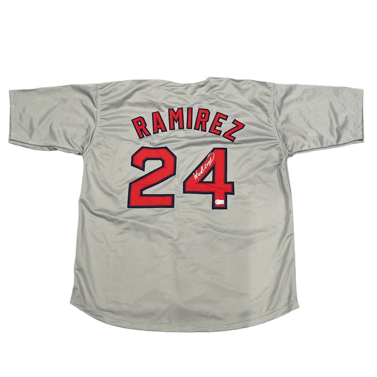 Manny Ramirez Signed Boston Red Sox Custom Jersey Beckett Witness BAS COA-Powers Sports Memorabilia