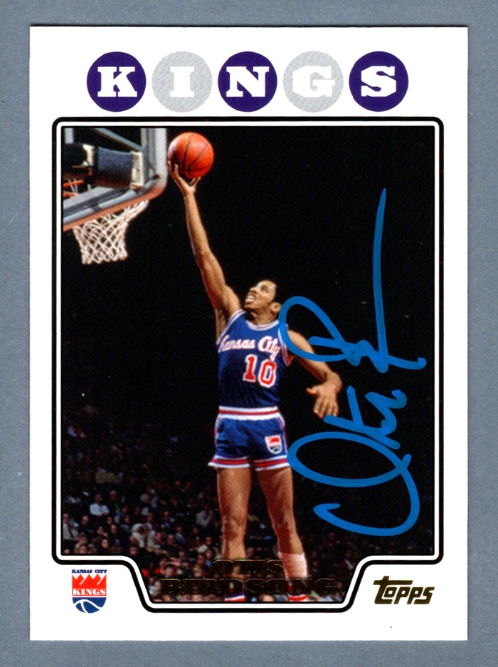 Otis Birdsong Signed 2008-09 Topps NBA #187 Gold Foil LSCM Authenticated Kansas City Kings-Powers Sports Memorabilia