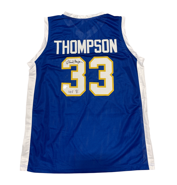 David Thompson Signed Custom Jersey w/ HOF 96 Beckett Witness Authenticated-Powers Sports Memorabilia