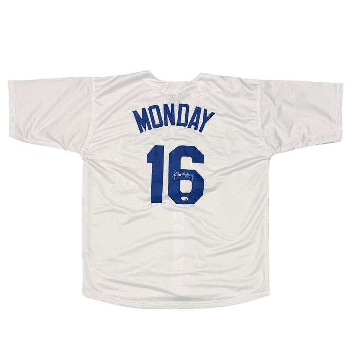 Rick Monday Signed Autographed Los Angeles Dodgers Custom Jersey JSA Witness COA-Powers Sports Memorabilia