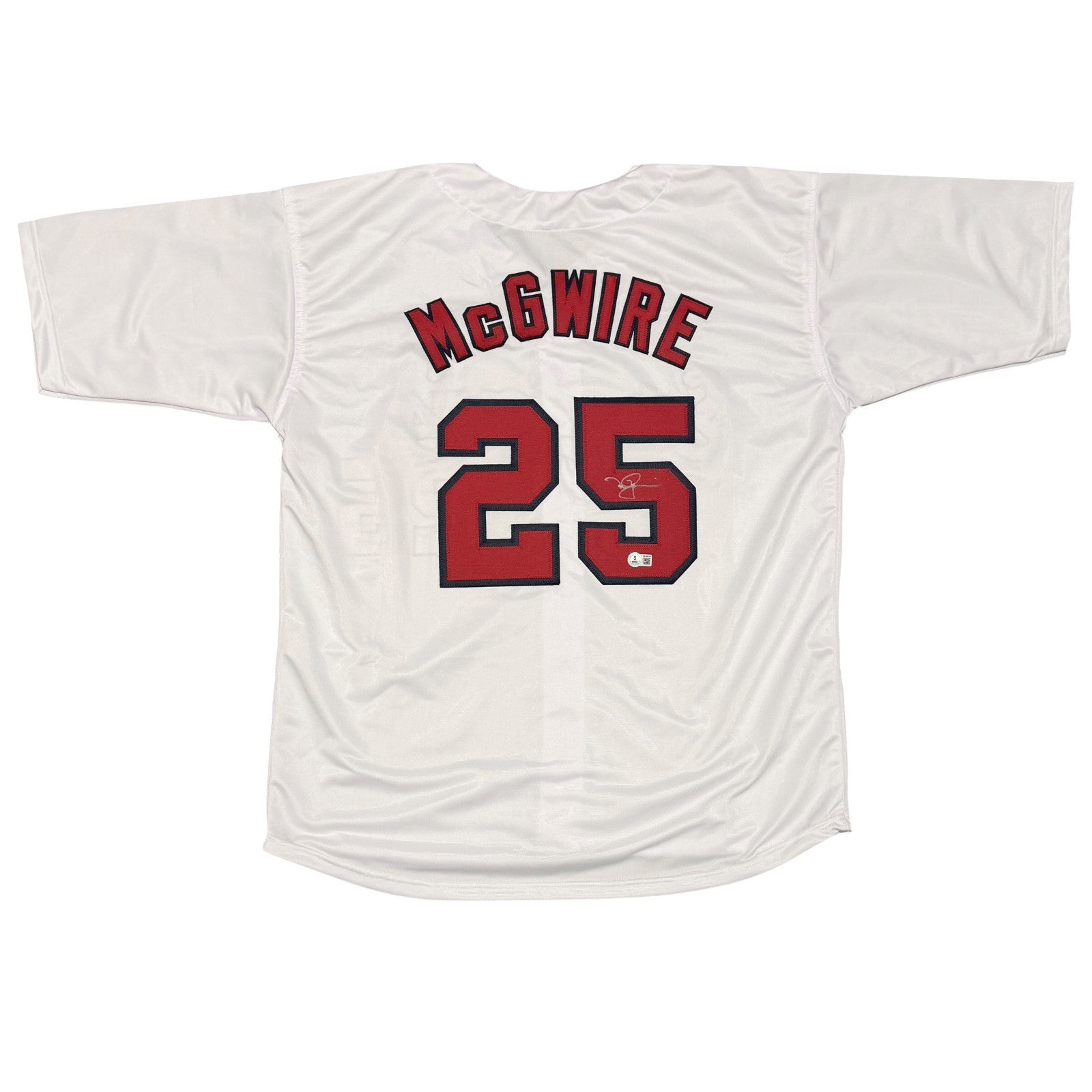 Mark McGwire Signed Custom Jersey Beckett Witness Authenticated-Powers Sports Memorabilia