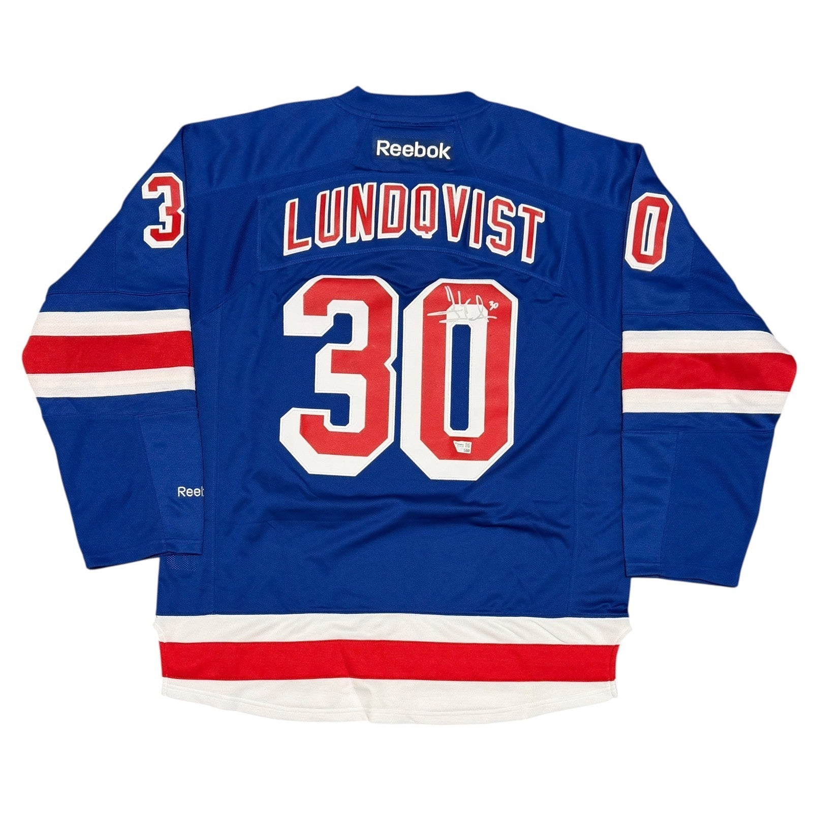 Henrik Lundqvist Signed New York Rangers Blue Reebok Jersey FANATICS Authenticated-Powers Sports Memorabilia
