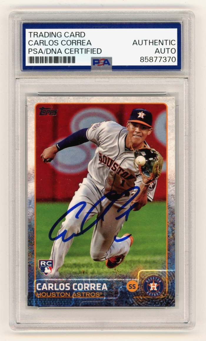 Carlos Correa 2015 Topps Update #US174 Signed Auto Rookie RC PSA Authentic Auto-Powers Sports Memorabilia