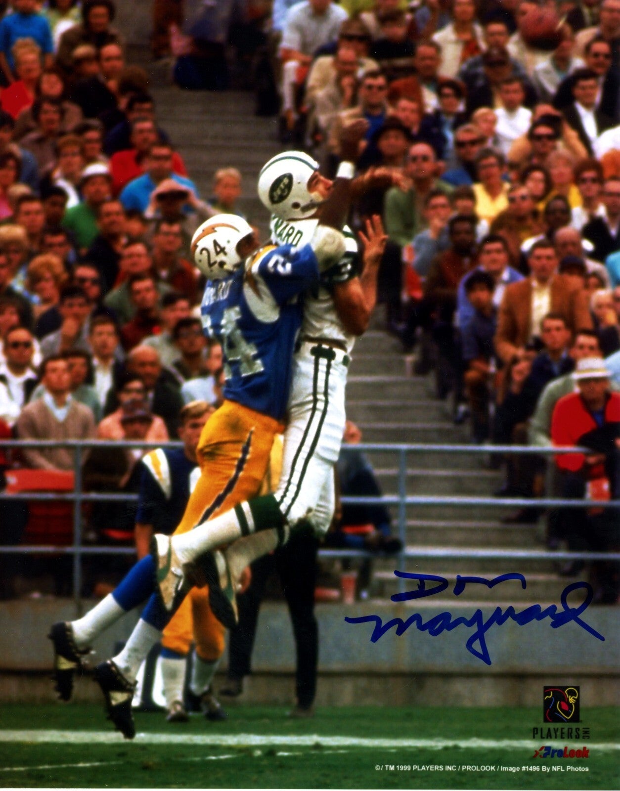 Don Maynard Signed New York Jets 8x10 Photo LSCM Authenticated-Powers Sports Memorabilia