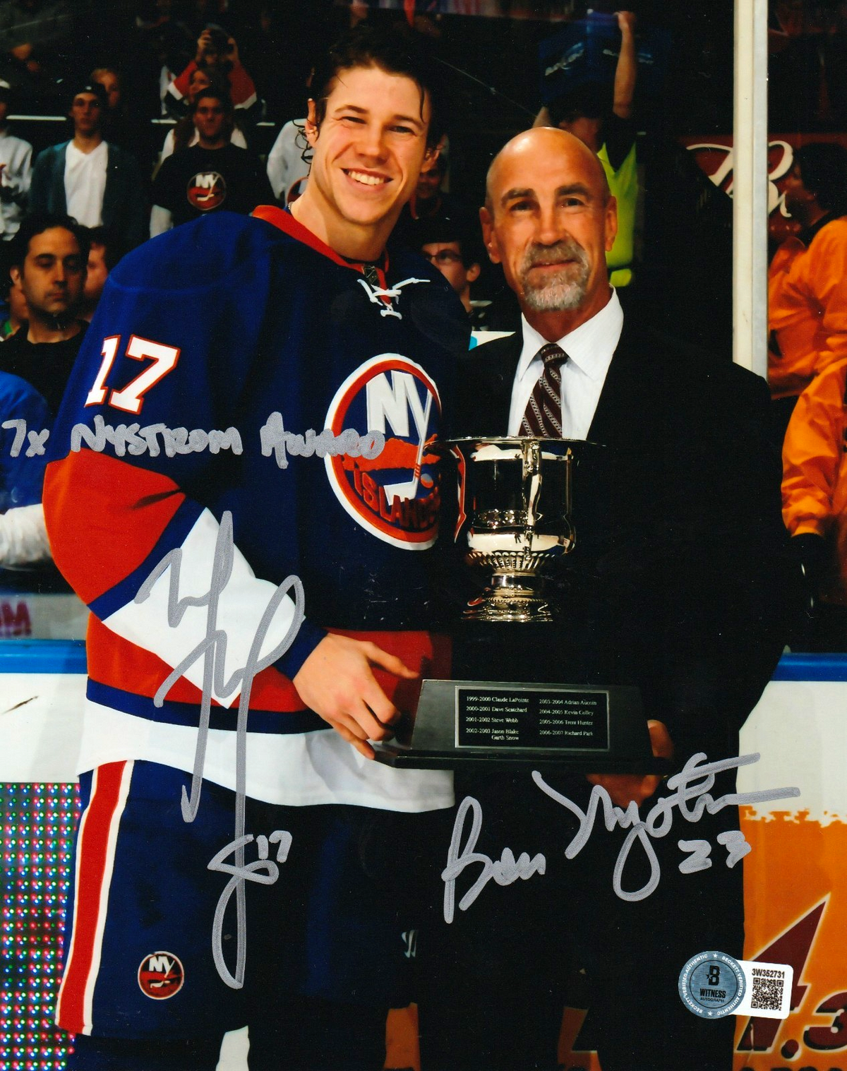 Matt Martin & Bob Nystrom Dual Signed 8x10 Photo w Ins Beckett BAS COA Islanders-Powers Sports Memorabilia