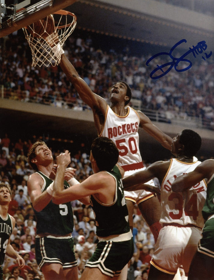 Ralph Sampson Signed Houston Rockets 8x10 Photo w HOF 12 LSCM Authenticated #4-Powers Sports Memorabilia
