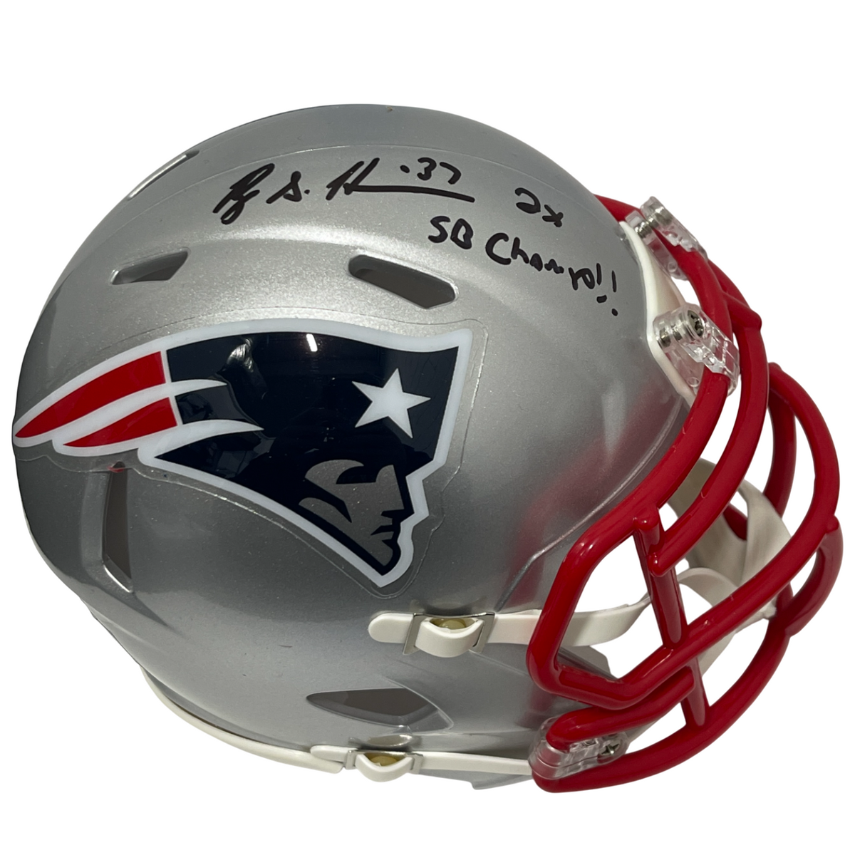 Rodney Harrison Signed Patriots Speed Mini Helmet 2x SB Champ Beckett W BAS COA-Powers Sports Memorabilia