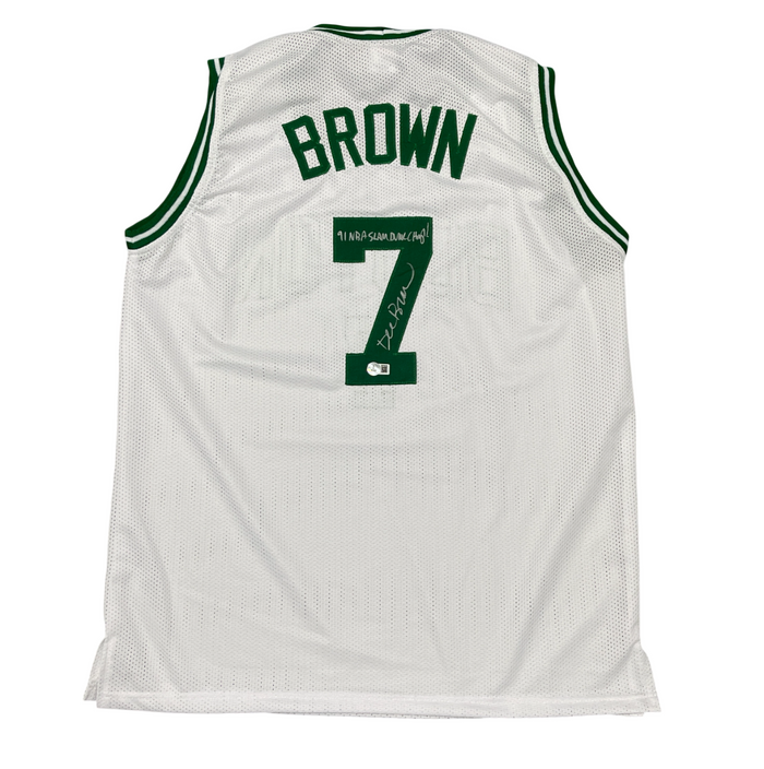Dee Brown Signed Custom Jersey 91 NBA Slam Dunk Champ Beckett W Beckett Authenticated-Powers Sports Memorabilia