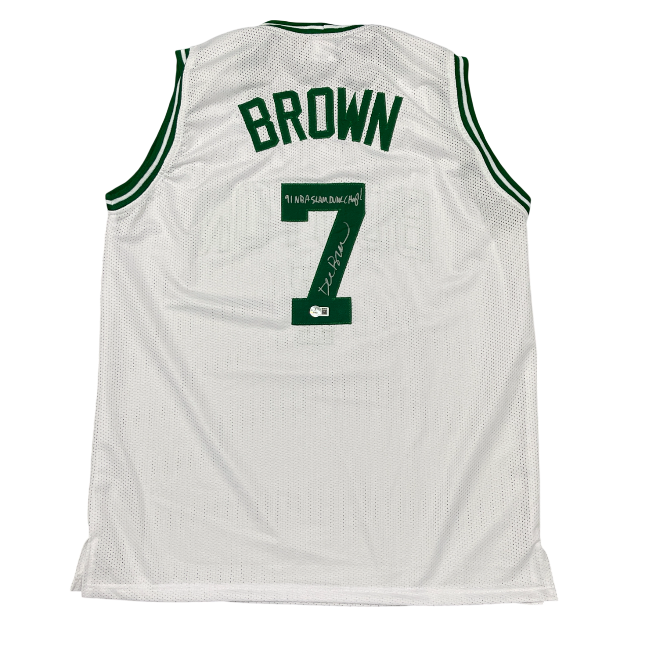 Dee Brown Signed Custom Jersey 91 NBA Slam Dunk Champ Beckett W Beckett Authenticated-Powers Sports Memorabilia