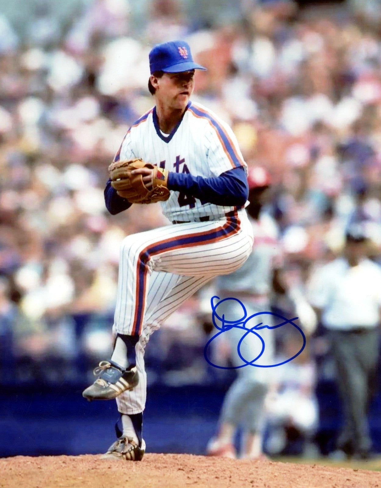 Roger McDowell Signed New York Mets 8x10 Photo LSCM Authenticated #2-Powers Sports Memorabilia