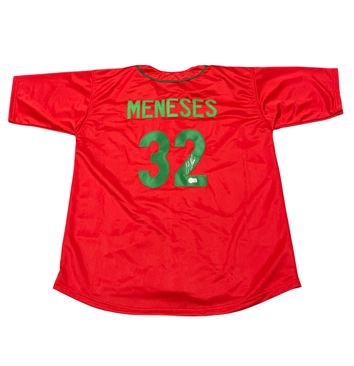 Joey Meneses Signed Custom Jersey Beckett Authenticated-Powers Sports Memorabilia