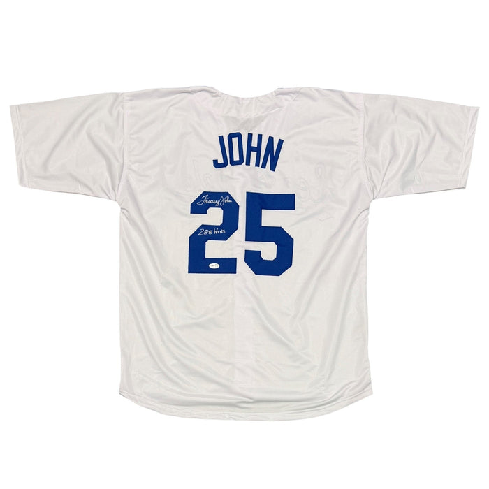 Tommy John Signed Los Angeles Dodgers Custom Jersey w/ 288 Wins JSA Wit. COA-Powers Sports Memorabilia