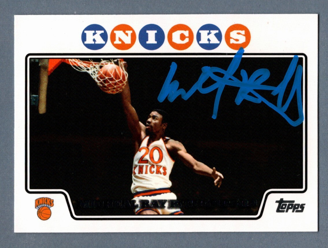 Micheal Ray Richardson Signed 2008-09 Topps Basketball 186 LSCM COA NY Knicks-Powers Sports Memorabilia