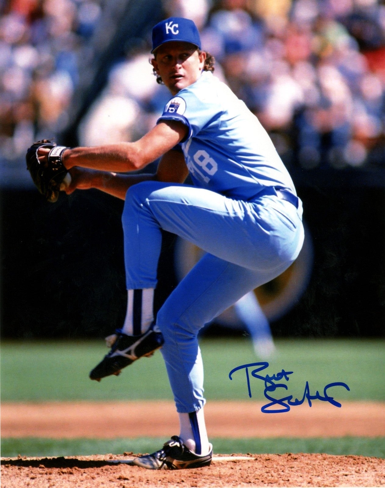 Bret Saberhagen Signed Kansas City Royals 8x10 Photo LSCM Authenticated #3-Powers Sports Memorabilia