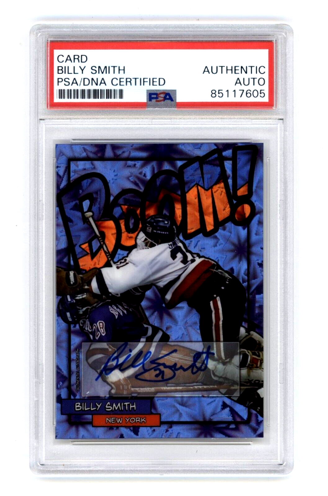 Billy Smith 2024 Hits Memorabilia BOOM Blue #/5 Signed PSA Auto Islanders-Powers Sports Memorabilia