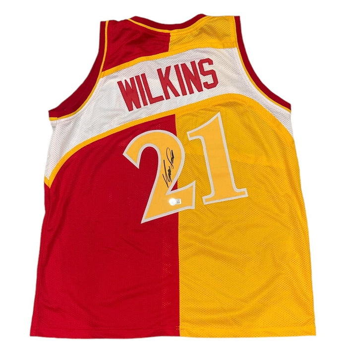 Dominique Wilkins Signed Custom Jersey Beckett Witness Authenticated-Powers Sports Memorabilia
