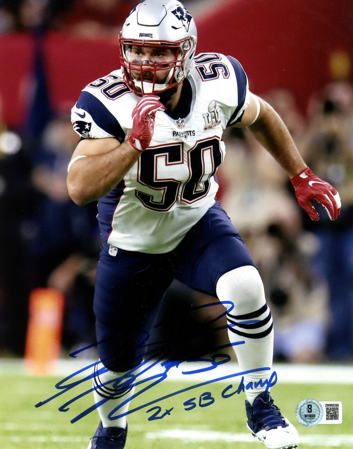 Rob Ninkovich Signed Patriots 8x10 w/ 2x SB Champ Beckett Witness Authenticated #2-Powers Sports Memorabilia