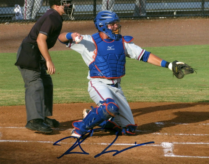 Kevin Plawecki Signed St. Lucie Mets 8x10 Photo LSCM Authenticated #6-Powers Sports Memorabilia