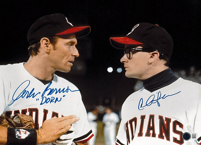 Charlie Sheen & Corbin Bernsen Dual Signed 11x14 Photo Beckett Witness Authenticated-Powers Sports Memorabilia