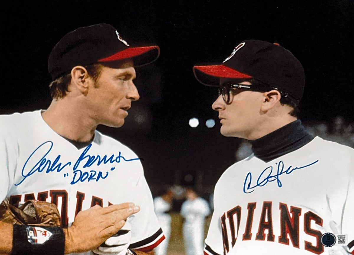 Charlie Sheen & Corbin Bernsen Dual Signed 11x14 Photo Beckett Witness BAS COA-Powers Sports Memorabilia