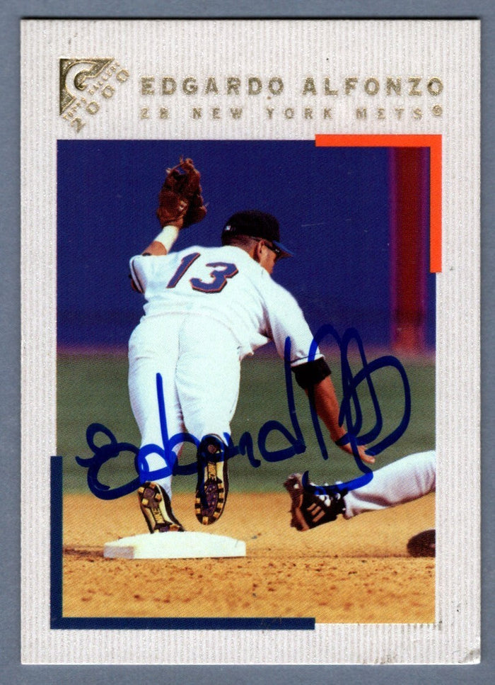 Edgardo Alfonzo Signed 2000 Topps Gallery #49 LSCM Authenticated New York Mets-Powers Sports Memorabilia