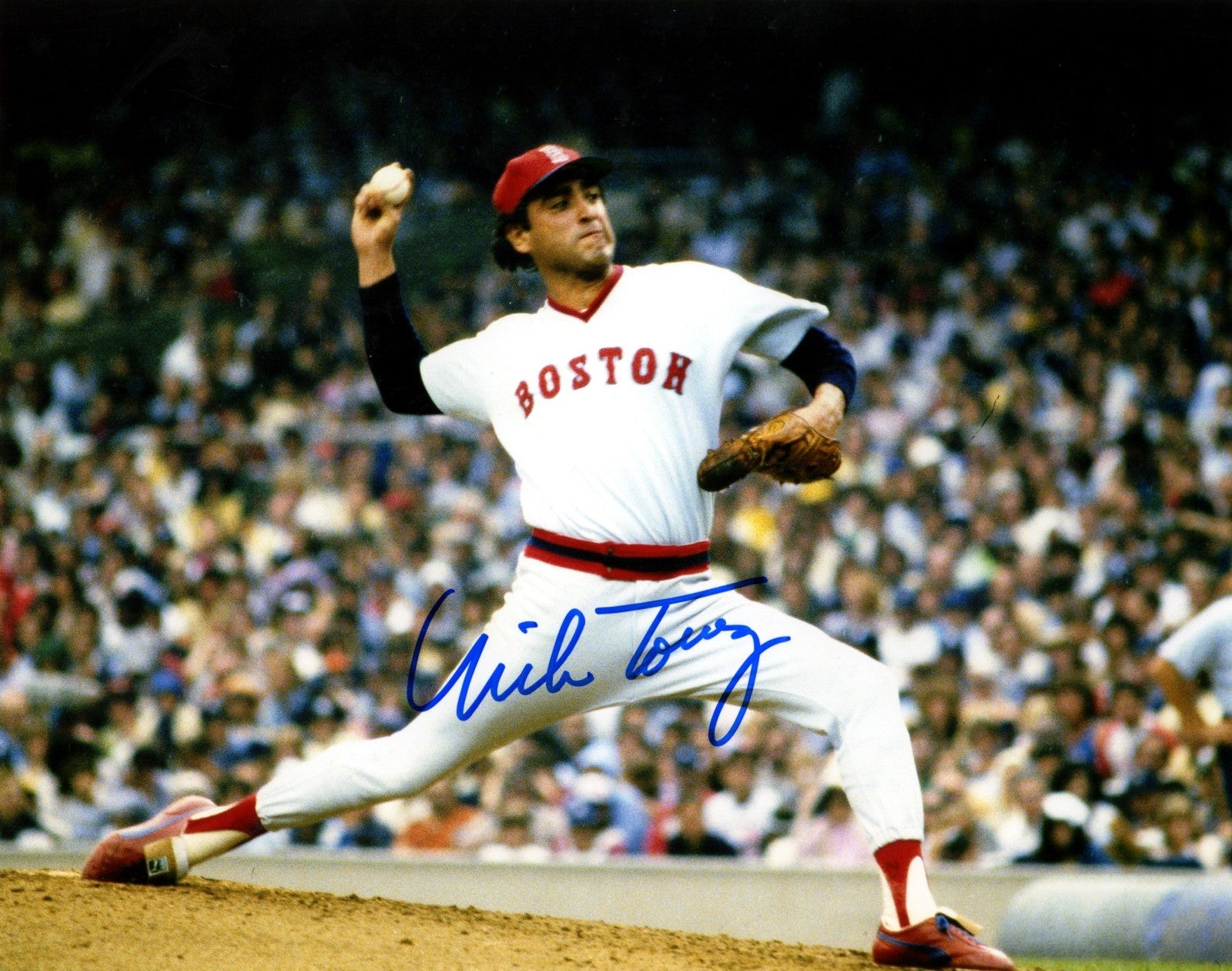 Mike Torrez Signed Boston Red Sox 8x10 Photo LSCM Authenticated #1-Powers Sports Memorabilia