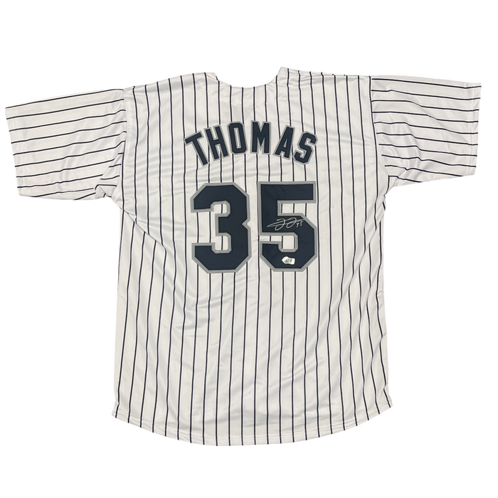 Frank Thomas Signed Chicago White Sox Custom Jersey Beckett Witness BAS COA-Powers Sports Memorabilia
