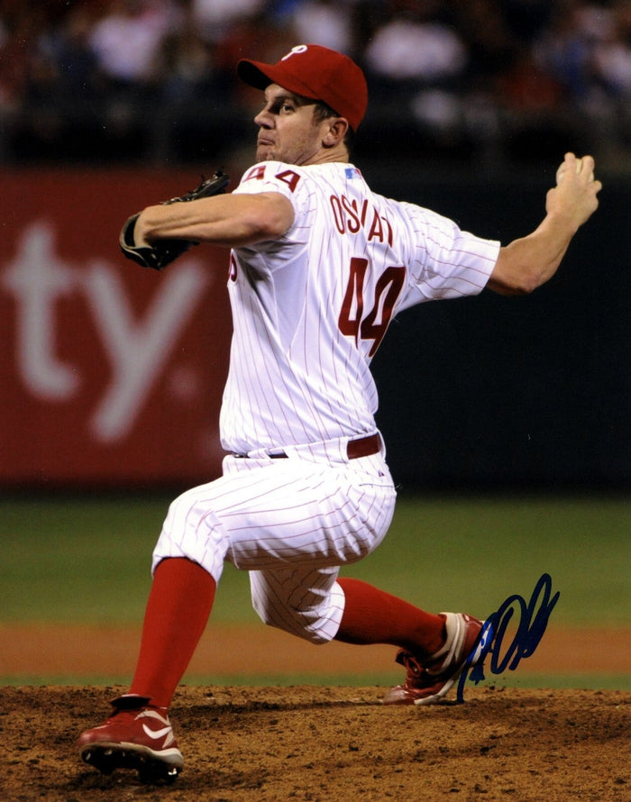 Roy Oswalt Signed Philadelphia Phillies 8x10 Photo LSCM Authenticated #2-Powers Sports Memorabilia