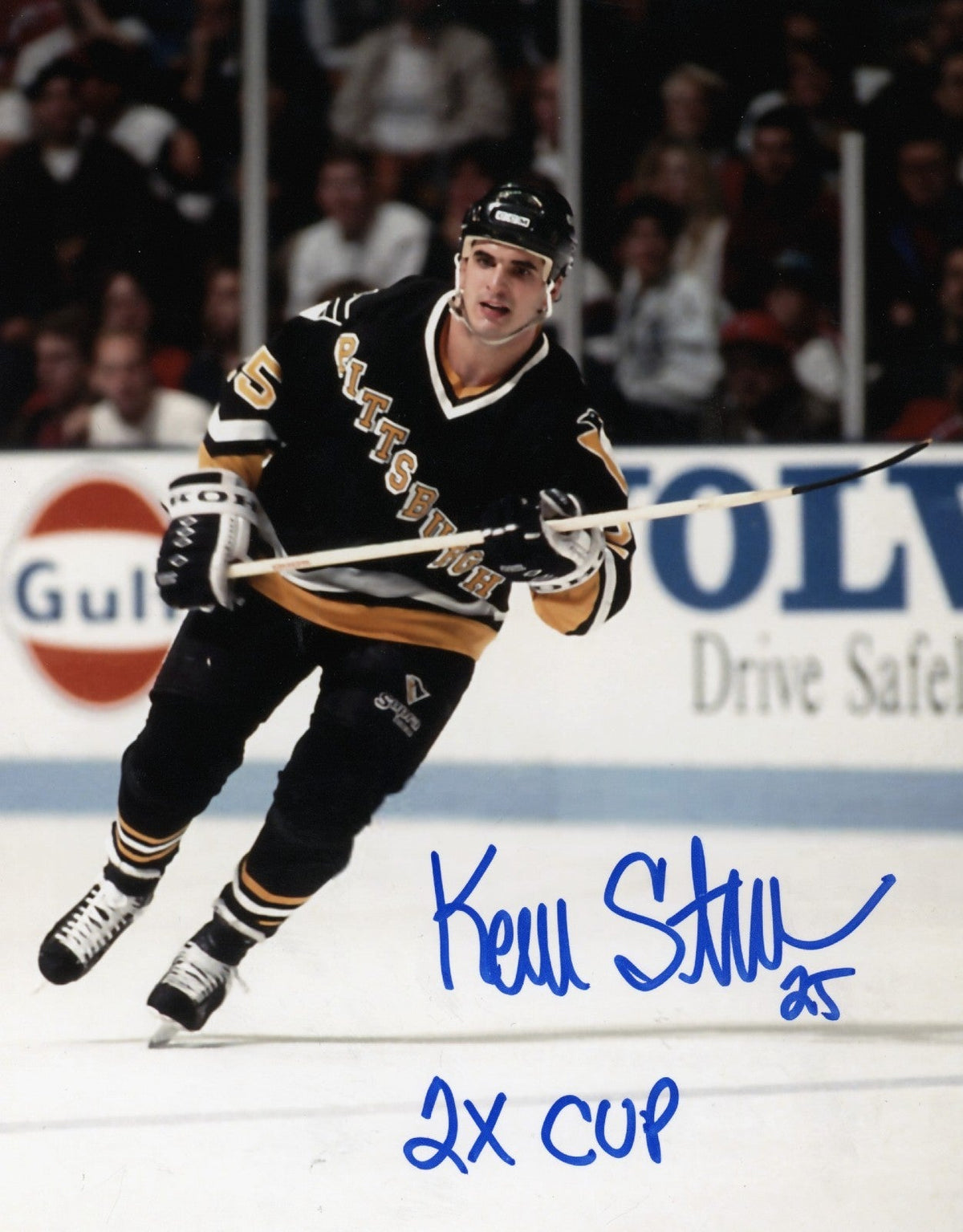 Kevin Stevens Signed Autographed Penguins 8x10 Photo w/ 2x Cup LSCM COA #3-Powers Sports Memorabilia