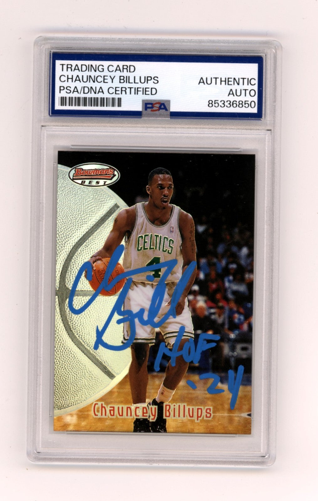 Chauncey Billups 1997-98 Bowman Best Refractor #116 Signed RC w/ HOF 24 PSA Auto-Powers Sports Memorabilia