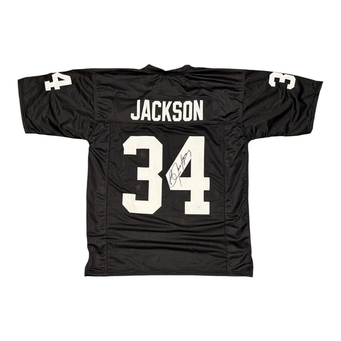 Bo Jackson Signed Raiders Custom Jersey JSA Witness Authenticated-Powers Sports Memorabilia