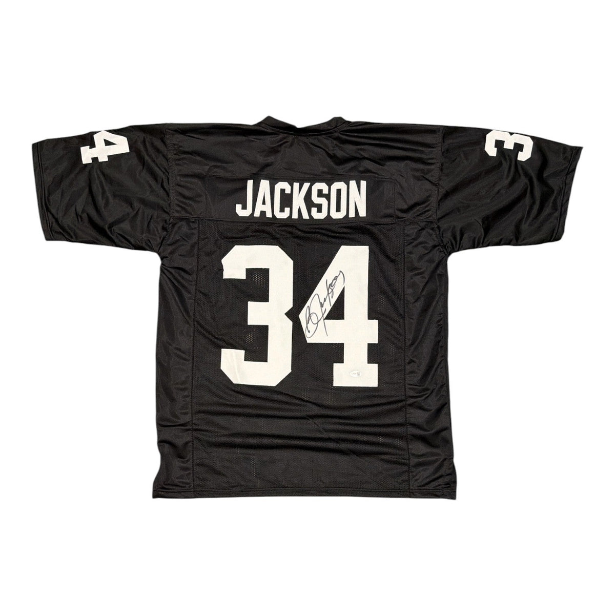 Bo Jackson Signed Raiders Custom Jersey JSA Witness Authenticated-Powers Sports Memorabilia