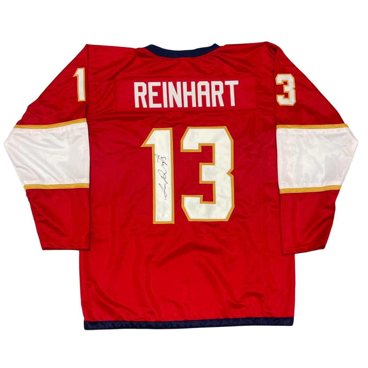 Sam Reinhart Signed Custom Red Jersey JSA Authenticated-Powers Sports Memorabilia