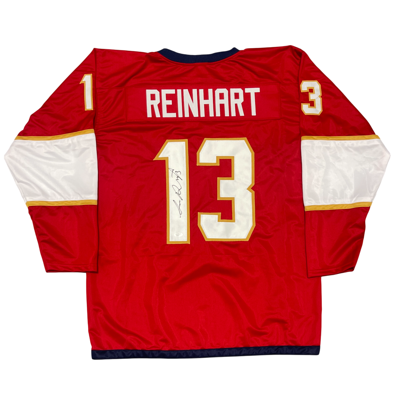 Sam Reinhart Signed Custom Red Jersey JSA Authenticated-Powers Sports Memorabilia